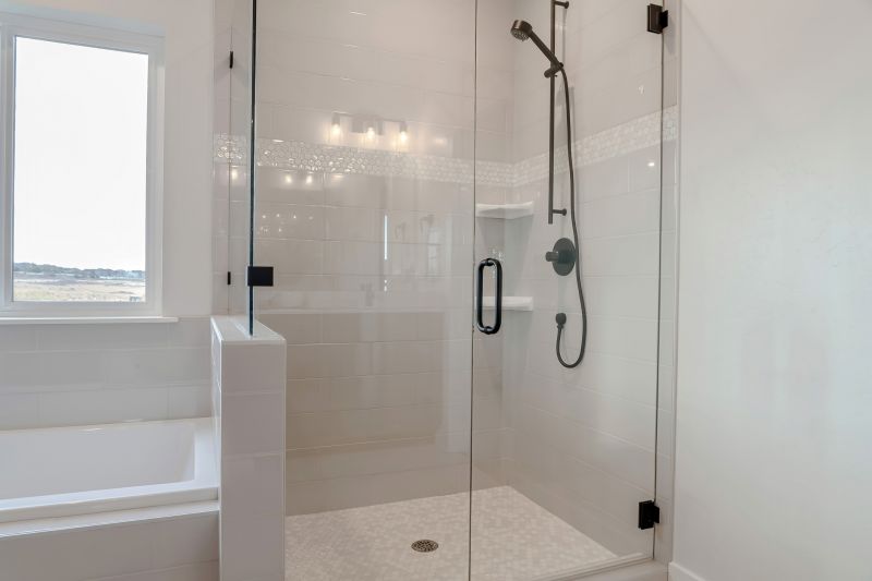 Open Shower with Floor-to-Ceiling Glass